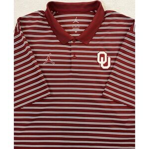 Oklahoma Sooners OU Nike Air Jordan Polo Shirt Men Red & Gray Dri-Fit Sz 3XL
